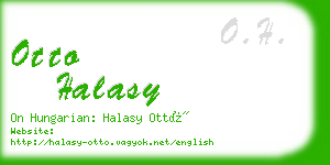 otto halasy business card